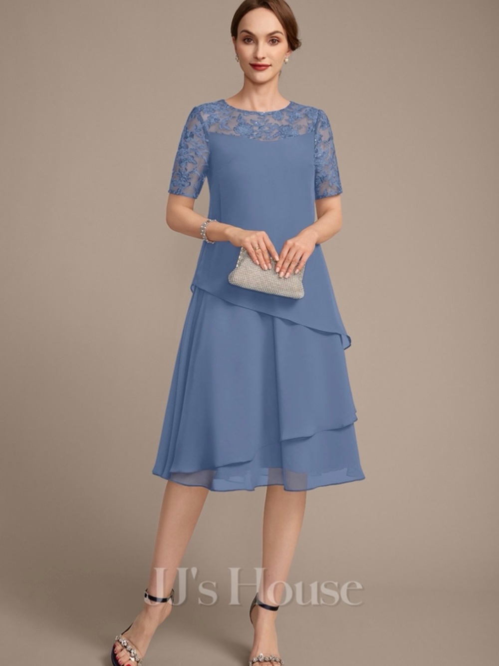 JJ's House Janita
Slate Blue A-line Sequins Lace Dress